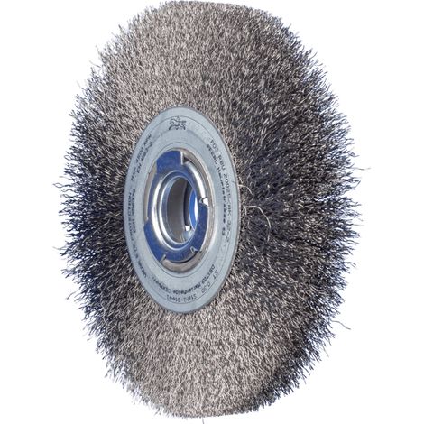 PFERD TOOLS POS Rundbürste breit ungezopft RBU Ø 200 x 25 mm variable Bohrung Stahl-Draht-Ø 0,30 für (1/4)