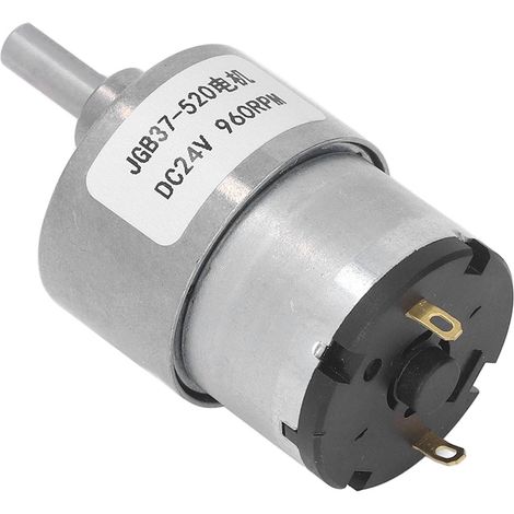 Gleichstrom-Getriebemotor mit 960 U/min, hohes Drehmoment, geringe Geräuschentwicklung, Mikrogetriebemotor mit Hall-Effekt-Geber, 24 V DC (1/5)