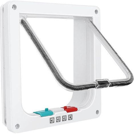 Gatera para ventanas y puertas correderas - Cerradura de 4 posiciones - Blanca (1/5)