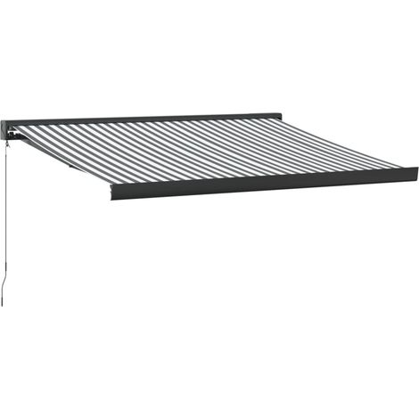 Maison Exclusive - Markise Einziehbar Anthrazit & Weiß 3,5x2,5 m