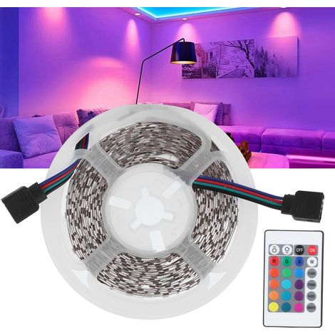 Bande LED RGB USB à changement de couleur avec télécommande pour décoration de fond de bar ou de TV (1/5)