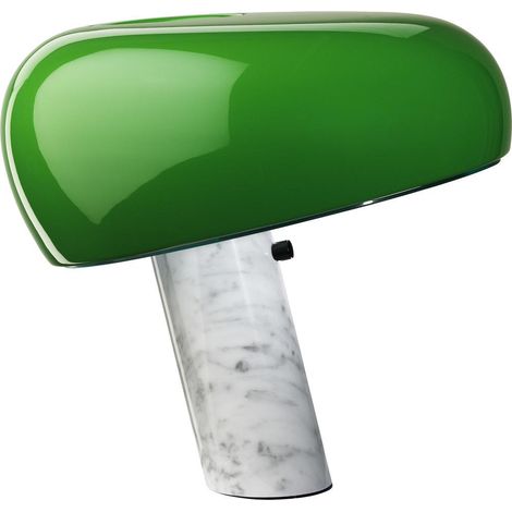 Flos Snoopy Tischlampe Grün Marmor 39,4 cm