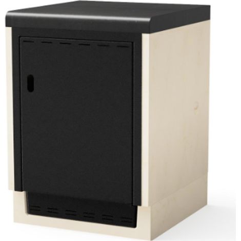 Kitaway Modulo di supporto per barbecue da incasso 61×63×85 cm Base bianca/nera per barbecue da giardino (1/5)