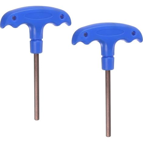 2pcs H5 T-Handle Hex Wrench Pull Out 5mm S2 Steel Interior Tool (1/5)
