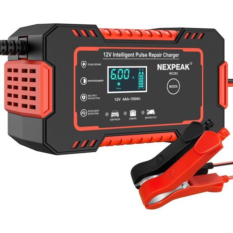 Car Battery Charger, 12V 6A Intelligent Battery Charger, Car Battery Maintainer (1/5)
