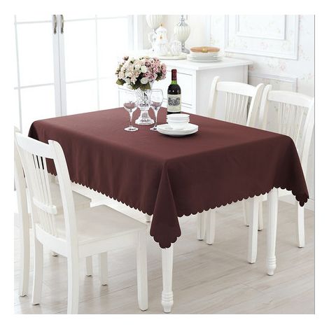 Linge de table Nappe table rectangulaire unie épaissie (1/2)