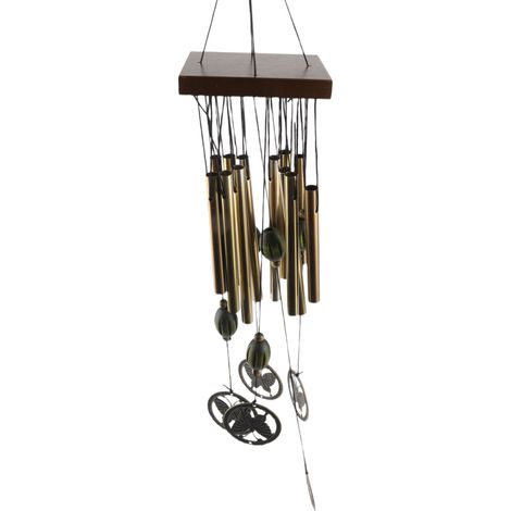 Carillon éolien extérieur en alliage de cuivre, à plusieurs tubes, décoration suspendue (papillon) (1/5)
