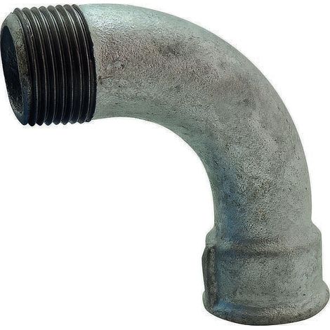 Coude 90° à grand rayon en fonte maléable galvanisée male femelle Raccord EN 10242 2'' (1/2)