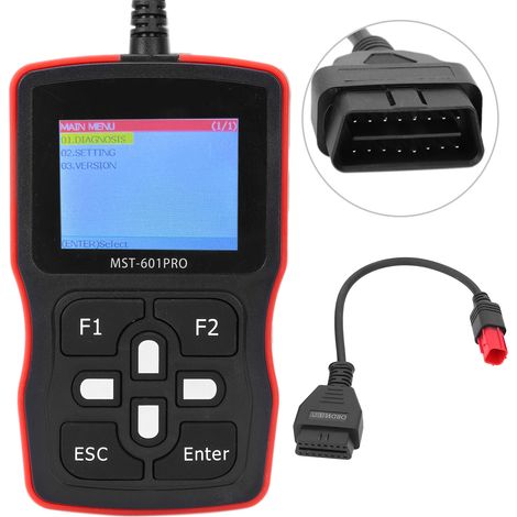 GARRYFIZH Scanner Diagnostic Moto EFI Écran LCD 2.4" Multilingue - Interface OBD (1/5)