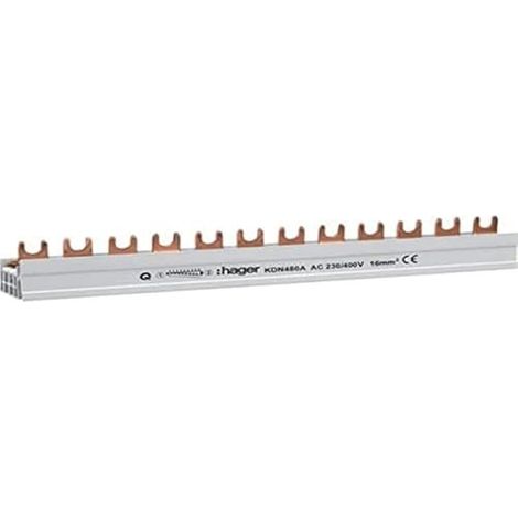 Barre omnibus à fourche 4P 80A 16 mm² (12 modules) KDN480A
