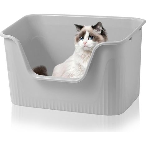 Katzenklo OfRP - RP - FEn grand 64x45x33cm, Katzentoilette Hoher Rand sans Deckel chats Klo Cat Litter Box (1/5)