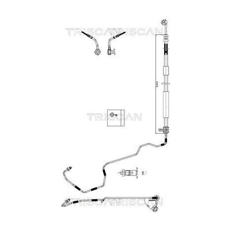 Tuyau hydraulique, direction TRISCAN 8516 43009 HYUNDAI 57510-26200 57510-26201