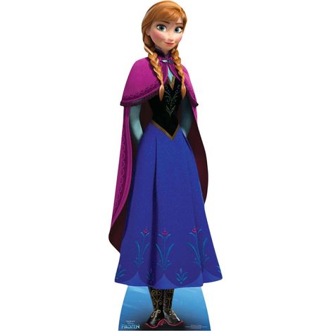 Figurine en carton Anna La Reine des Neiges Disney les mains dans les poches -Haut 155 cm