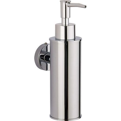 Wandseifenspender aus Edelstahl 304 für Bad, Küche, Inneneinrichtung (rund, verchromt) (1/5)
