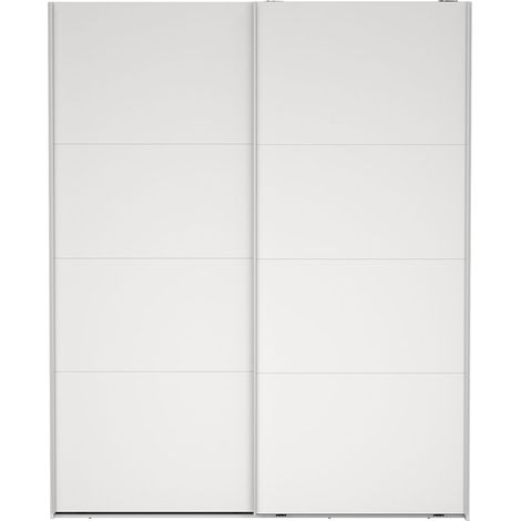 Catania Kleiderschrank 221x179x65cm, 2 Schiebetüren weiß. (1/5)