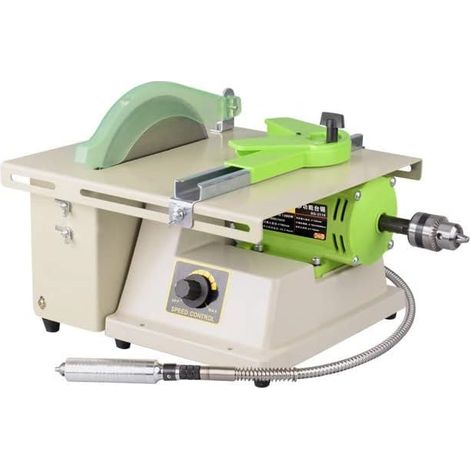 1380W 220V Jewelry Rock Polishing Bench Lathe & Polisher Machine Mini Rotary Drill with Tool Accessories Set (1/5)