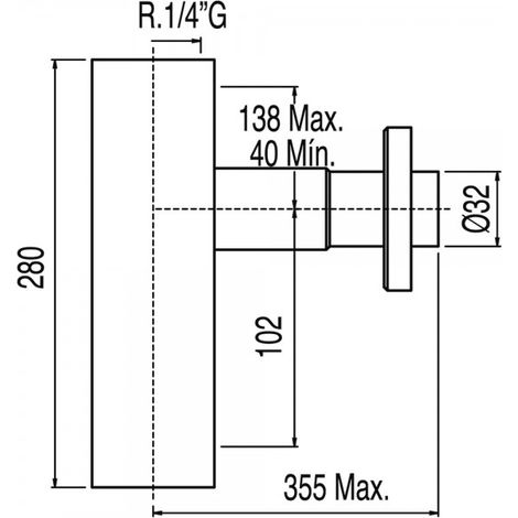 Siphon de lavabo apparent télescopique AVEC CACHE‑SIPHON - TRES 10710342 (1/2)
