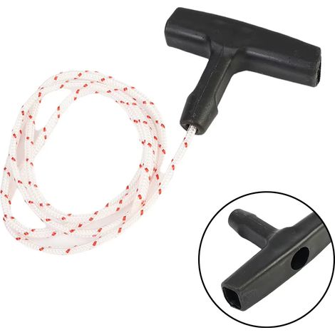 Poignée de lanceur avec corde de 4,5 mm, compatible avec les outils de jardin STIHL TS400, TS410 et TS420. Accessoires de rechange pour poignées et cordes de lanceur. (1/5)