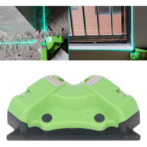 LV-02eb Winkelwasserwaage mit smaragdblauem Licht, Bodenlinie mit smaragdblauem Licht, Wasserwaage speziell für das Verlegen von rechtwinkligen Fliesen, hochpräzises Multifunktionslineal, Osram Wasser (1/5)