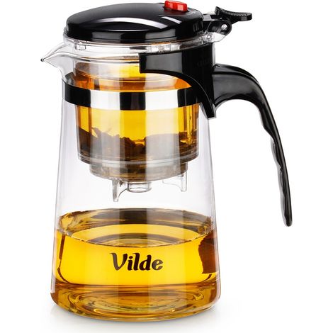 Carafe en verre avec infuseur à thé à gâchette 680 ml (1/5)