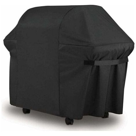 Housse Barbecue Bâche de Protection BBQ Couverture de Gril Anti-UV/Anti-l'eau/Anti-l'humidité Imperméable Extérieur Barbuae Grill Noir pour Weber Brinkmann 420D Oxford(152x76x121cm), (1/5)