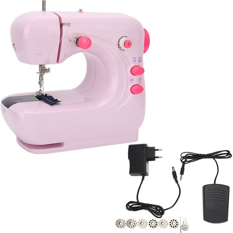 Cousueuse Portative Multifonctionnelle avec Surjet et Broderie, 100-240V Prise UE, Machine à Coudre Électrique pour Travaux Manuels et Réparations (1/5)