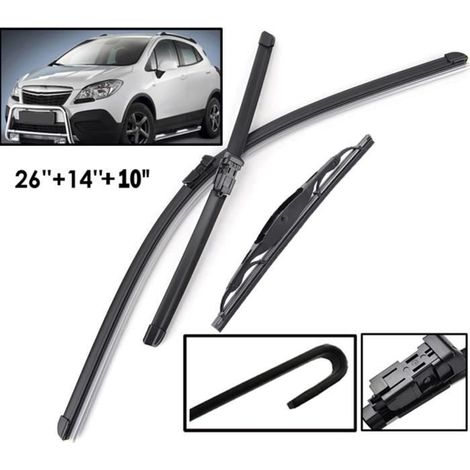 Lot de 3 Balais d'essuie-glace avant + arrière Pour Opel Mokka 2012 2013 2014 2015 2016 2017 2018 2019 2020