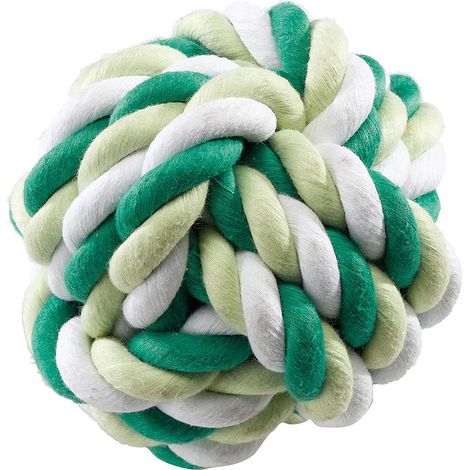 Ferplast Gioco PA 6525 Pallina per cani di cordino di cotone intrecciato. Due misure.. Variante PA 6527 - Misure: Ø 10 cm -