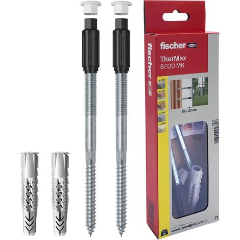 Tassello per Sistemi Isolamento 8 120 ( ) Fischer 2 Pezzi 6 x 180 mm (1/5)