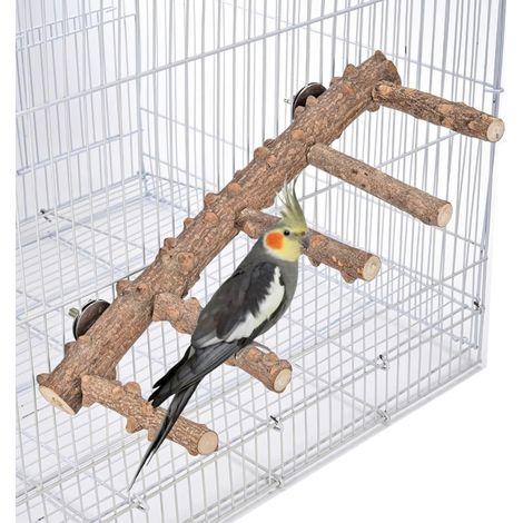 Perchoirs en bois naturel pour perroquets, 30,5 cm, support échelle, accessoires pour cages (1/2)