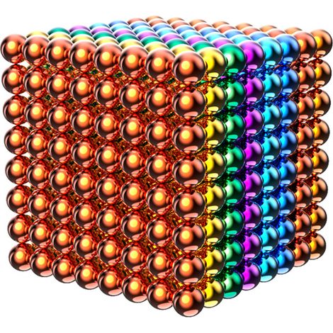 Magnetkugeln zum Stressabbau,5 mm, 1000 Stück, Mischung aus 10 Farben (gemischte Farben, 1000 Stück)