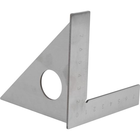 Équerre de menuiserie 90/45 degrés en acier inoxydable, règle de mesure pour charpentier, outil de précision angle droit. (1/5)