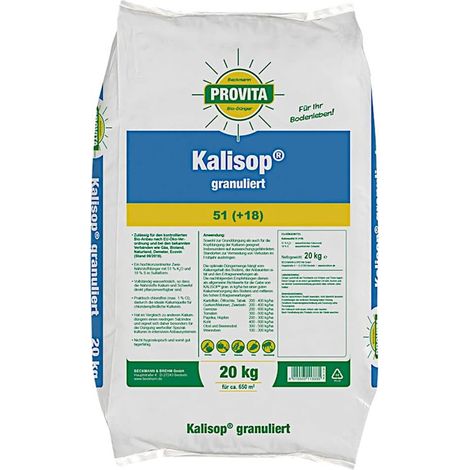 BECKMANN Provita Kalisop granuliert 20 kg Kulturendünger Bodenverbesserer