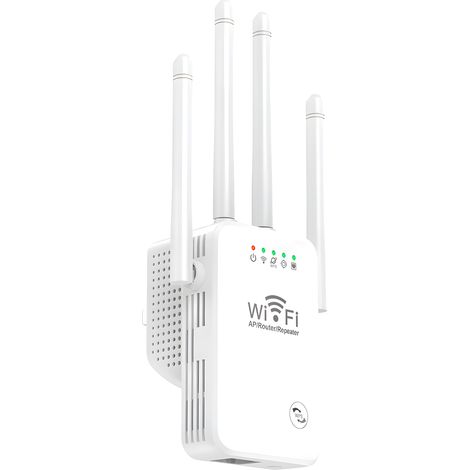 Répéteur WiFi 300Mbps, Amplificateur WiFi avec 4 Antennes, Mode Repeater/Router/AP, WiFi Extender avec Un Port Ethernet, Compatible avec Toutes Les Box Internet (1/5)