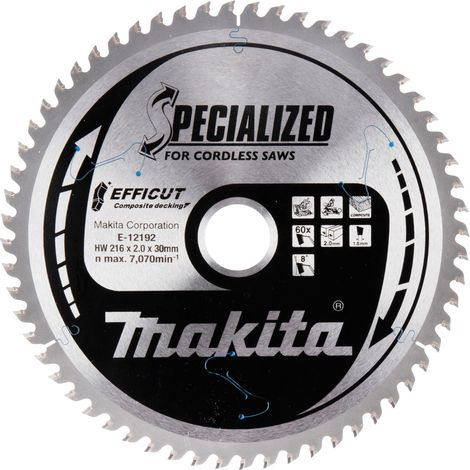 Scie circulaire Makita E-12192 TCT 216x2x30 mm T60 15°