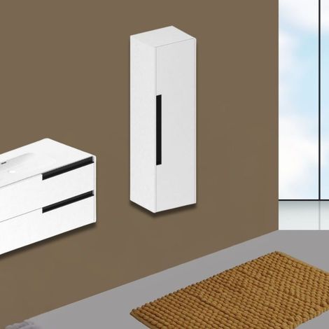 Colonne de salle de bain murale blanche 35x30x120H cm - Former (1/3)