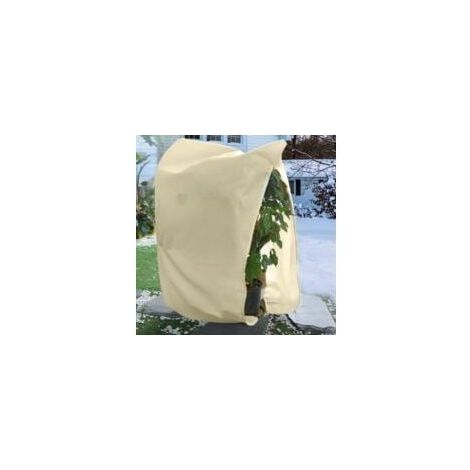 1.2x1.8M Voile d'Hivernage, Protection Plantes Hiver avec Cordon et Fermeture éclair, Réutilisable Tissu De Protection des Plantes d'hiver de Gel, Givre, Insectes,60g/㎡ (1/4)