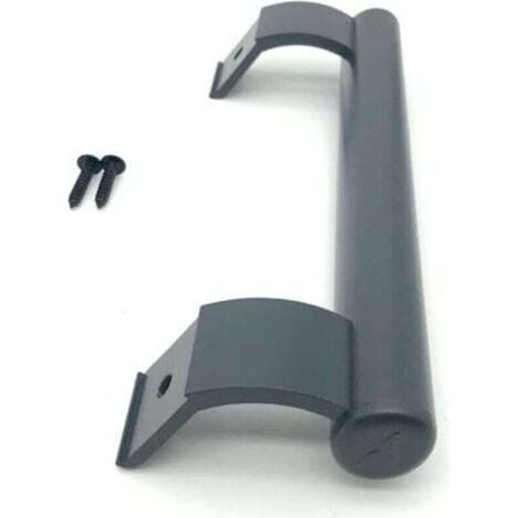 Poignée de porte coulissante en aluminium gris mat – design ergonomique avec pieds intégrés, finition premium et montage facile