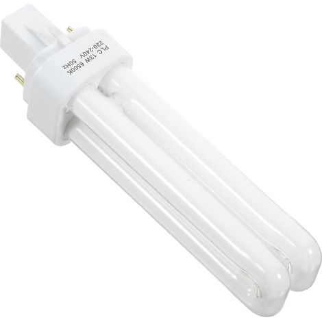Lot de 4 ampoules fluorescentes compactes 13 W, avec prise à 2 broches et accessoires pour lampes LED (1/3)