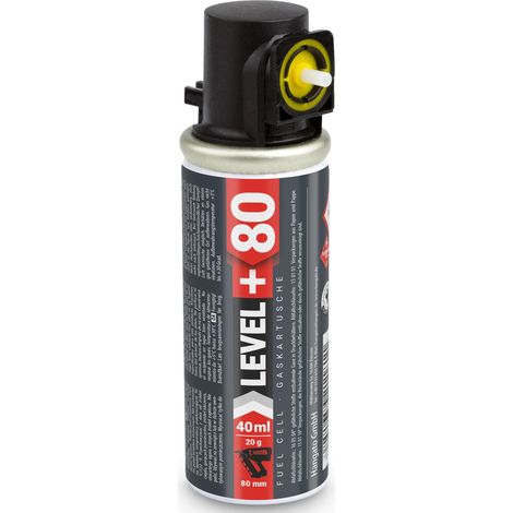 LEVEL+ Gaskartusche 80mm 40ml Fuel Cell Ersatzgas für Stiftnagler L+80 - 1 St. (1/2)