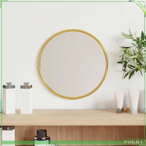 348178 Miroir mural Doré 20 cm Rond (1/5)