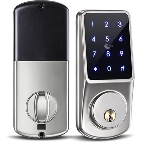 Serrure de porte intelligente Tuya Wifi Serrure De Maison Intellinte Avec Application À Distance Biométrique Empreinte Digitale Carte À Puce Mot De Passe Clé Déverrouiller Serrure De Porte Électroniqu (1/5)