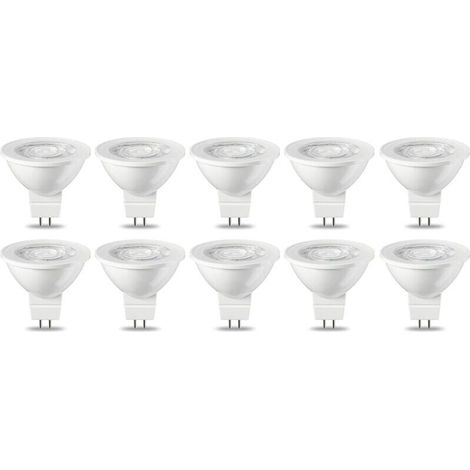 Pack of 10 GU5.3 MR16 5W LED bulbs, warm white, non-dimmable, 220V [Energy Class G]-LIAIKI