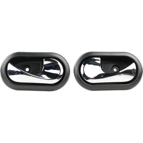 Türgriff innen, schwarzes Metall, beidseitig bedienbar, kompatibel mit Renault Dacia Logan Sandero Duster (1/3)