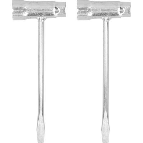 Kettensägen-T-Schlüssel, 2-teilig, Steckschlüssel-Kombination, Gartenwerkzeugzubehör 13x19 mm (1/5)