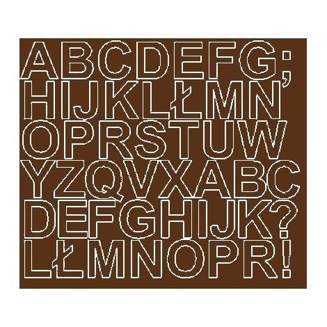 Selbstklebende Buchstabenaufkleber, 3 cm, braun glänzend (1/2)