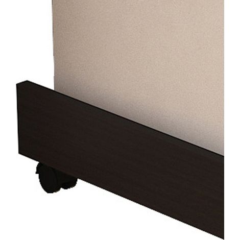 Support universel mobile pour tour d'ordinateur, en bois ergonomique, avec coins arrondis et poulies, noir. (1/5)
