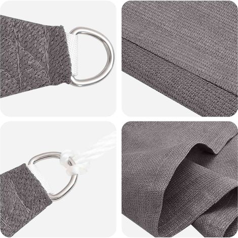 vidaXL Toldo Vela 2 x 2 x 2 m HDPE Triangular Gris Claro (1/2)