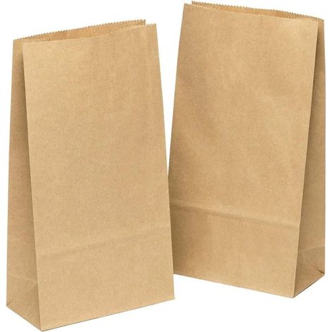 100 sacs en papier kraft brun, sacs à sandwich, sacs en papier kraft brun (1/5)