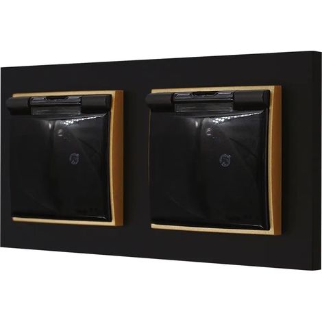 Zwei hermetische Nester Karlik Mini Farbe Schwarz Matt/Gold 19 (1/4)